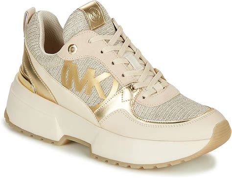 michael kors sneaker beige gold|zappos Michael Kors sneakers.